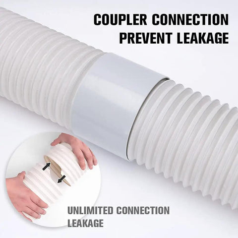 Two Pack Portable Air Conditioner Exhaust Hose With Coupler 5.9 Inch Diameter Anti Clockwise Thread Universal Duct Kit detail
