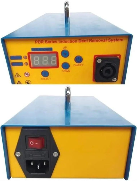 Front view of 1380W PDR Series Induction Dent Removal System for Cars and Trucks, control panel and power switch visible