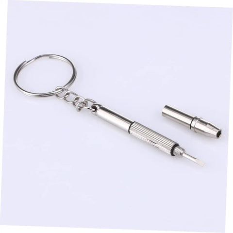All In One Glasses Repair Kit With Screws Nuts Screwdriver Tweezers And Cloth For Sunglasses and Eyewear Maintenance Quick Fixes and Adjustments DIY Eyewear Repair Essentials Must Have metal screwdriver keychain.