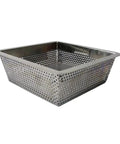 Stainless Steel Commercial Floor Drain Strainer, Heavy Duty 8.5 By 8.5 By 3 Inches, Silver Finish, Easy Clean Debris Screen For Kitchens