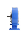 Side view of a blue Magnetic Powder Brake Dynamometer Torque Tester for Motors and Servos, large range 200 N.m.