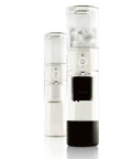 Top Shelf Cold Brew Coffee Maker System For Insanely Smooth Acid Free Taste At Home in clear and black glass design.