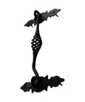 Door Latch Lock 6.6 In Black Birdcage Style Wrought Iron Hook And Eye Latch For Doors With Mounting Hardware visible close-up