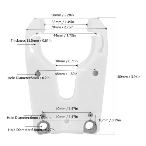 Secure Your ISO30 CNC Tool Holder With These Super Tough Nylon ABS Woodworking Clamps And Forks For Precision Machining That Hold Like A Dream Without The Hassle dimensions of ISO30 tool holder clamp, 100mm x 70mm size, ABS material design for stability.
