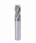End mill cutter, 4-flute straight shank, HSS; 15mm diameter, 16mm shank, silver