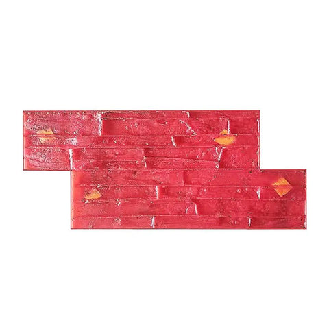 Stromatolite Stone Texture Stamp Mat For Concrete Molds 28 By 12 Inch Dope Realistic Wall Skin Texture Tool For Outdoor Landscaping Polyurethane Stamp Mat, red color