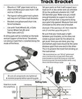 Installation instructions for Rolling Gate Track Bracket For One Five Eighths Inch Fence Posts And One Five Eighths Inch Track Rail