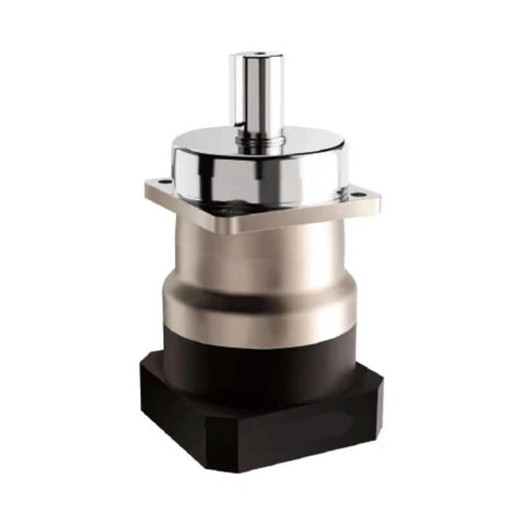 Heavy Duty Precision Planetary Gearbox Motor Reducer Box Featuring Multiple Speed Ratios, metallic design for robotics and industrial use.