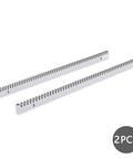 Galvanized Steel Gear Rack For Sliding Gate Operators 8mm Thick 3.28 Feet Total Length Includes Mounting Hardware Teeth Track