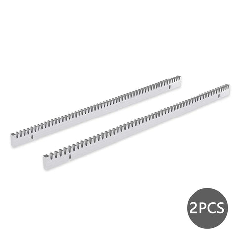 Galvanized Steel Gear Rack For Sliding Gate Operators 8mm Thick 3.28 Feet Total Length Includes Mounting Hardware Teeth Track