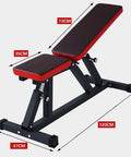 Home Gym Adjustable Weight Bench For Dumbbells And Situps Indoor Workout Bench Multi Functional Equipment With 6 Position Backrest And 2