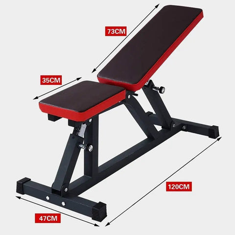 Home Gym Adjustable Weight Bench For Dumbbells And Situps Indoor Workout Bench Multi Functional Equipment With 6 Position Backrest And 2