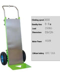 Heavy Duty Electric Stair Climber Dolly With 250KG Super Load Bearing For Moving Furniture, Appliances, And Pallets Around The Block Without Breaking A Sweat, featuring a green and silver design.