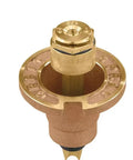 Brass Pop Up Sprinkler Heads 2 Pack With Half Pattern Spray Nozzle For Lawn Irrigation Replacement One And A Half Inch Pop Up Height Low Profile