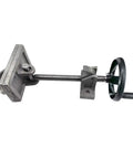 Heavy Duty Cutting Chop Saw With Quick Release Vise Clamp For Metal Cutting And Circular Saw Attachments 0 To 45 Degree Adjustable Pressure Plate Cast Iron Build Built For Pros Durability And Clean Steel And Iron Cuts showing vise clamp