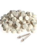 Cool 100 Piece Wool Felt Polishing Buffing Pads With 13mm Shank Plus Extra Grip For Grinding Wheels Step Drill Bits And Jewelry Refining Jobs, wool pads and metal shanks.