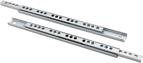 Heavy Duty 17mm Drawer Slides Pair For Cabinets Two Section Full Extension Runners With Smooth Quiet Operation Zinc Plated Cold Rolled Steel