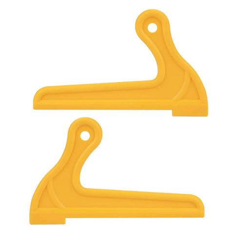 Two Pack V Type Wood Saw Push Sticks for Carpentry and Table Saw Work, Pro Grade ABS Body, High Visibility Yellow