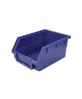 Blue bin from Double Sided PP Plastic Bin Storage Rack With Louvered Hooks For Your Workshop And Garage Workbench