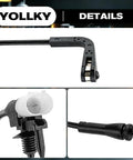 YOLLY rear brake pad wear sensor for Jaguar XE/XF (2016-2018), white connector, black wiring, 1-pack