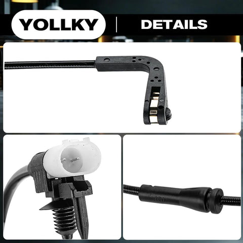 YOLLY rear brake pad wear sensor for Jaguar XE/XF (2016-2018), white connector, black wiring, 1-pack