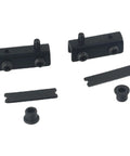 2 Pack Glass Door Hinges No Drill Stainless Steel Pivot Swivel For 5 To 6mm Glass With Rubber Cushions Black, components view