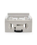 Bottom view of Single Phase KWh Meter Pass Through For Electrical Monitoring DIY 100A 120V To 240V, white utility grade.