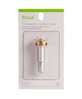 Cricut Fine Debossing Tip + QuickSwap Housing; silver tip with gold collar in packaging for Cricut Maker