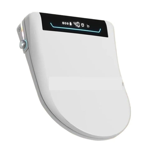 Slick Smart Bidet Toilet Seat Featuring Insanely Quiet Soft Close Seats Dead Simple Quick Release And Heated Gentle Wash For Top Shelf Bathroom Refresh with display panel and sleek design.