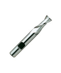 End mill, HSS, 2-flute, TiN finish, 1/2 in diameter, 2 in length