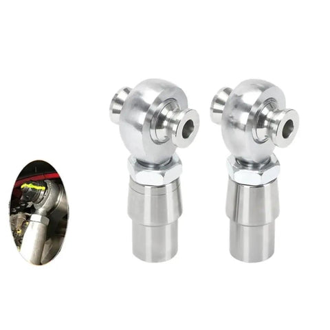 Heavy Duty Seven Eighth Inch Heim Joint Rod End Kit 2 Pack For A60X 4X4 Diesel Steering showing stainless steel rod ends.