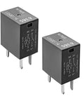 Top Shelf 2 Pack 4 Pin Car Ac Standard Cooling Relay 12V 40A Heavy Duty High Power Switch close up image of relays.