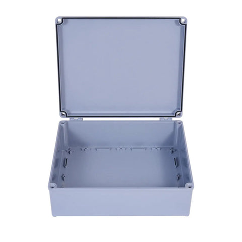 Outdoor Ready 12 By 10 By 4 Inches IP65 ABS Plastic Dustproof Waterproof Junction Box Enclosure for indoor outdoor conduit projects.