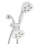 Chelsea Anystream 2 Way Shower System With Handheld And Fixed Heads 60 Inch Hose 2.5 GPM Brushed Nickel Finish Easy Install Dual Diverter