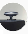 Close-up of leveling foot screw on Professional Grade Heavy Duty Iron Table Legs With Tough Black Baked Finish.