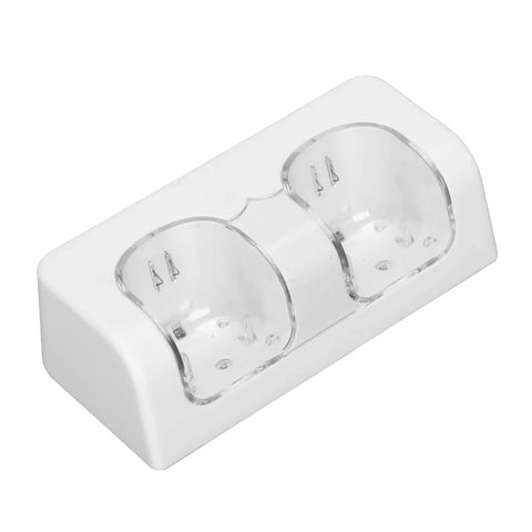Noiseless Dual Charging Station For Game Remotes, Eco Friendly White Battery Dock With 2800mAh Capacity, Durable ABS, Compact Clutter Free Design