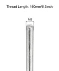 Fully Threaded Rod M5 X 160mm With 0.8mm Pitch In 304 Stainless Steel Right Hand Thread Bar Studs Pack Of 6 For Quick Assembly
