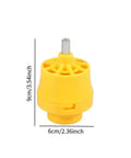 Heavy Duty Flcpjgv PvC Pipe Threader Kit internal opener component in yellow, measuring 9cm by 6cm, designed for plumbing.