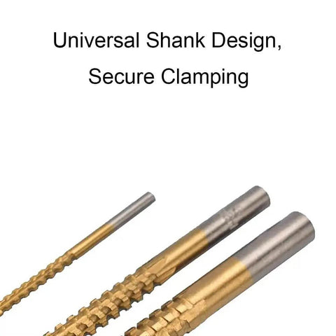 Must-Have Titanium-Coated Drill Bit Set For DIY Pros; Heavy Duty Bearing Steel Twist Bits Kill Through Wood Metal And More Like A Boss With Smooth Step Design And Snazzy Case Included. Universal shank drill bits with secure clamping, titanium-coated bearing steel