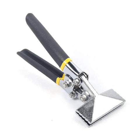 Two Pack 75mm Bending Pliers With Straight And Elbow Handles for sheet metal bending and shaping, featuring flat jaws, close-up view.
