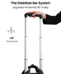 Underseat Carry On Luggage With Wheels For Travel Airline Approved Personal Item Bag With Leather Handle stabilizer bar system