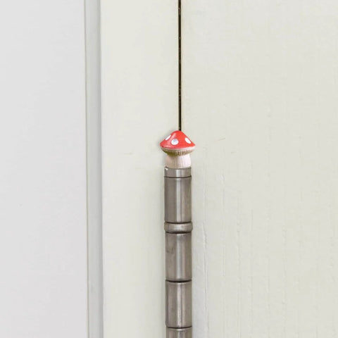 Set Of 6 Red Hinge Head Decorative Toppers For Doors With Magnetic Hinge Heads Mushroom Style Quirky Miniature Trinkets Hinge Pin Topper Decor For Doors And Cabinets Easy Magnetic Placement On Any Metal Surface on metal hinge