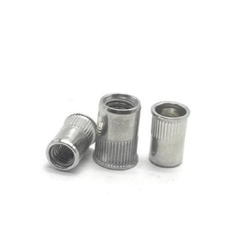 Pro Grade 304 Stainless Steel Countersunk Rivet Nuts Featuring A Flat Head Threaded Insert For Rock Solid Sheet Metal Fastening M4 Size No Sweat Install That Locks In Tight Every Time