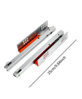Heavy Duty Undermount Drawer Slides 2 Pack With Push To Close Bottom Mount Rails For Furniture Drawers, 25 cm length