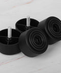 Round Black Sofa Legs M8 Screw 35mm Height With 45mm Pad Durable Metal Furniture Legs For Sofas Cabinets And Desks Wobble