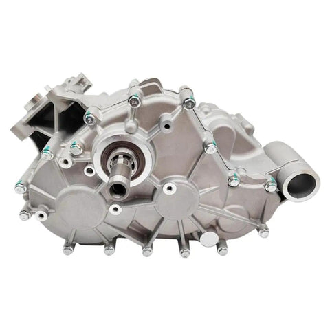 Heavy Duty Automatic Transmission Gearbox Replacement Drop In Shift Module showing silver housing with mounting points and shaft