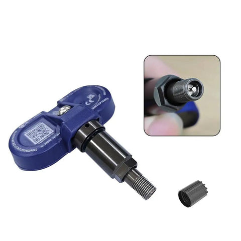 TPMS Tire Pressure Sensor Kit 4 Pack For Tesla Models 3 Y S X Plug And Play Bluetooth Ready No Programming Or Calibration Needed Real Time Pressure Alerts And Easy Wheel Mounting, blue sensor