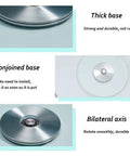 Tempered Glass Rotating Tray Round Lazy Susan For Dining Table 39 Inch Turntable Serving Plate base and axis details