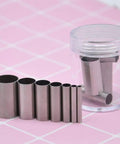 Clay Cutters Seven Piece Pro Grade Circle Cutter Set Stainless Steel Hollow Punches For Clay Pottery Ceramics Molds Round Shape