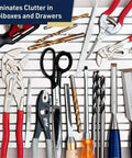 Magnetic Tool Holder 12x12 Inch Garage Organization Panel For Wall Mount Storage holding tools like pliers and screwdrivers